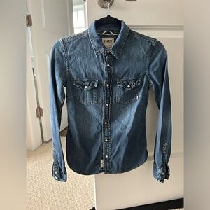 Denim long sleeve shirt
